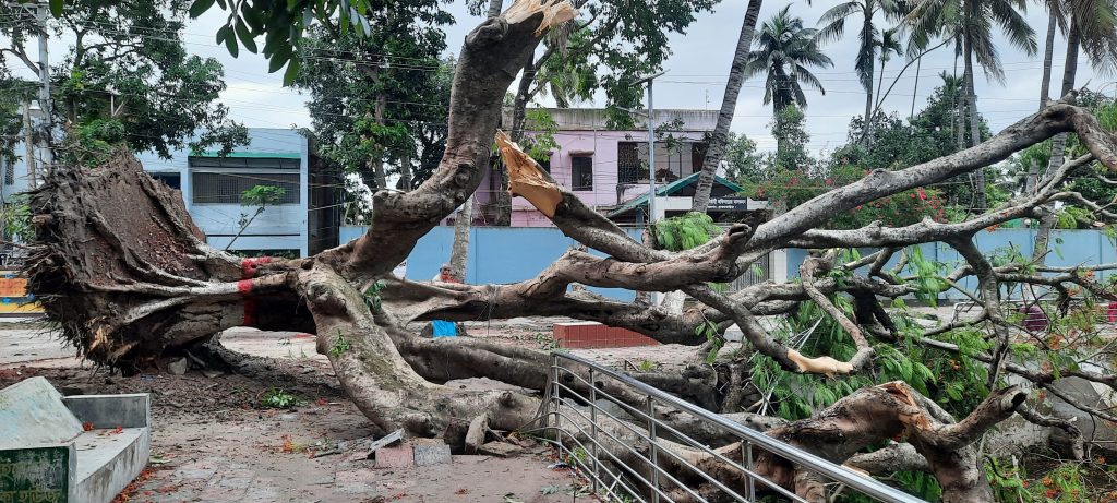 নাসিরনগরে ঝড়ে ৪৫ টি ঘর-বাড়ি ক্ষতিগ্রস্ত, ভে’ঙ্গে পড়েছে ১৫ টি বিদ্যুতের খুঁটি