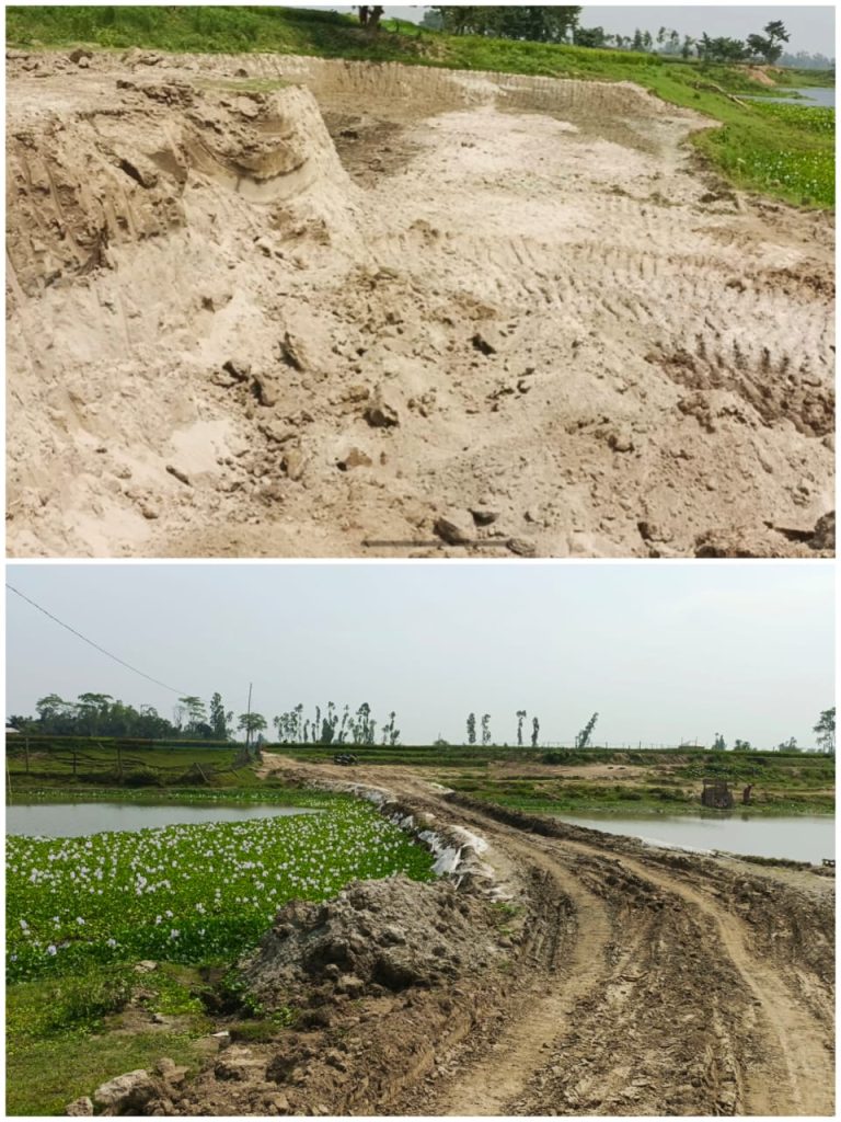 বগুড়ায় গাবতলী প্রশাসনের চোখ ফাঁকি দিয়ে অবৈধভাবে মাটি উত্তোলন