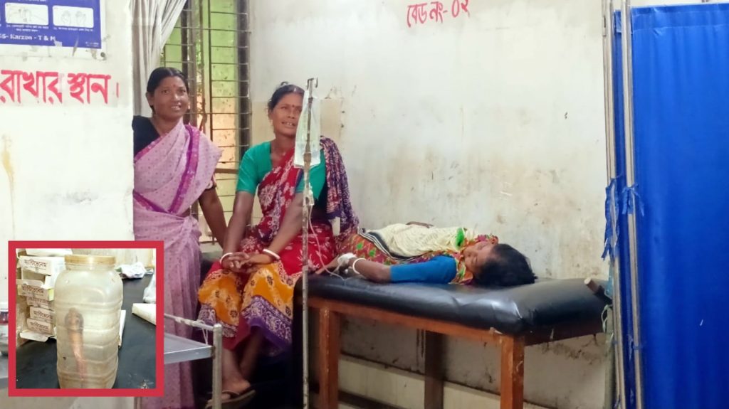 পঞ্চগড়ে ছোবল দেয়া সা*পকে নিয়ে হাসপাতালে হাজির বৃদ্ধা।