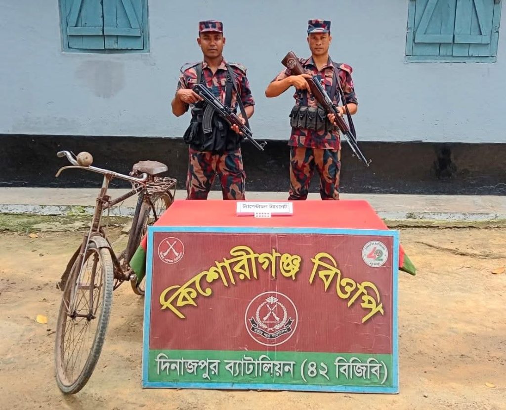 দিনাজপুরে বিজিবির অভিযানে ভারতীয় ট্যাপেন্টাডল ট্যাবলেট ও বাইসাইকেল উদ্ধার