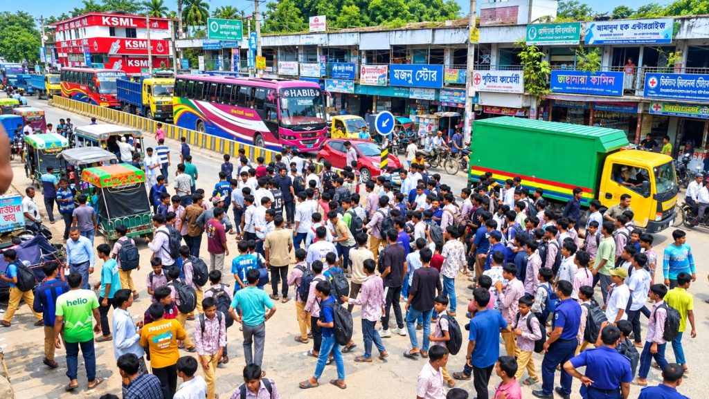 বানেশ্বর শিক্ষকের মৃত্যুর তদন্ত চেয়ে ক্লাস বর্জন, মহাসড়ক অবরোধ